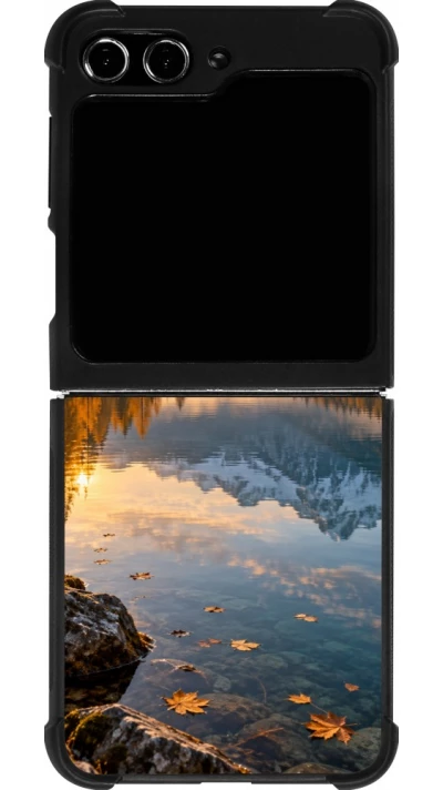 Coque Samsung Galaxy Z Flip5 - Silicone rigide noir Autumn 26 Autumn lake
