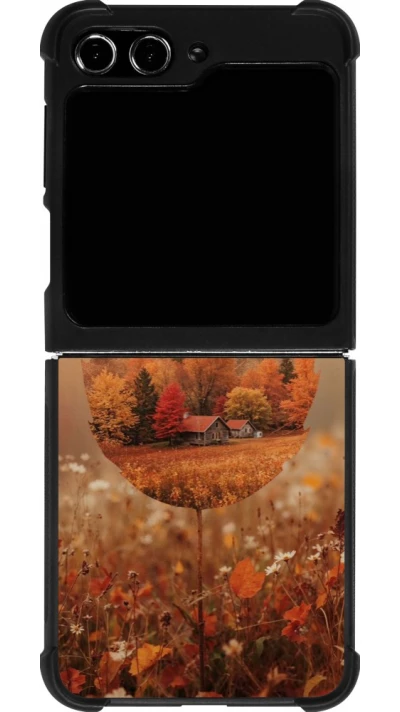 Coque Samsung Galaxy Z Flip5 - Silicone rigide noir Autumn 26 Autumn leaf