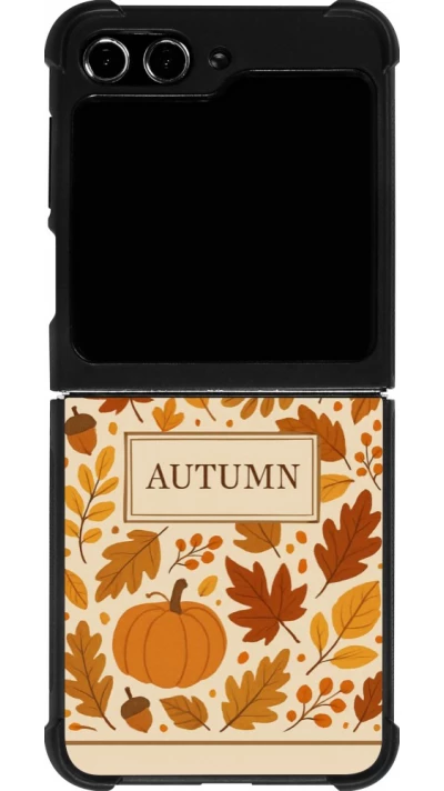 Coque Samsung Galaxy Z Flip5 - Silicone rigide noir Autumn 26 Hello autumn