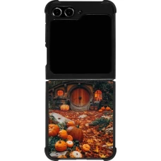 Samsung Galaxy Z Flip5 Case Hülle - Silikon schwarz Autumn 26 Hobbit house