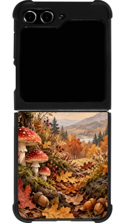 Coque Samsung Galaxy Z Flip5 - Silicone rigide noir Autumn 26 Illustrated Autumn