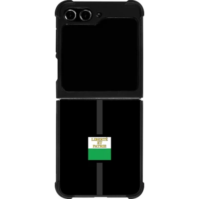 Coque Samsung Galaxy Z Flip5 - Silicone rigide noir Canton VD noir