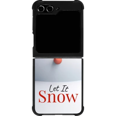 Coque Samsung Galaxy Z Flip5 - Silicone rigide noir Christmas 25 Xmas Snowman