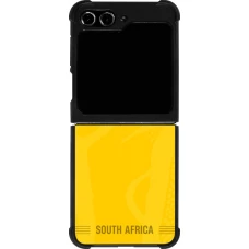 Coque Samsung Galaxy Z Flip5 - Silicone rigide noir Maillot de football Afrique du Sud 2026 personnalisable