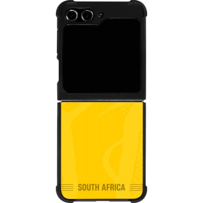 Coque Samsung Galaxy Z Flip5 - Silicone rigide noir Maillot de football Afrique du Sud 2026 personnalisable