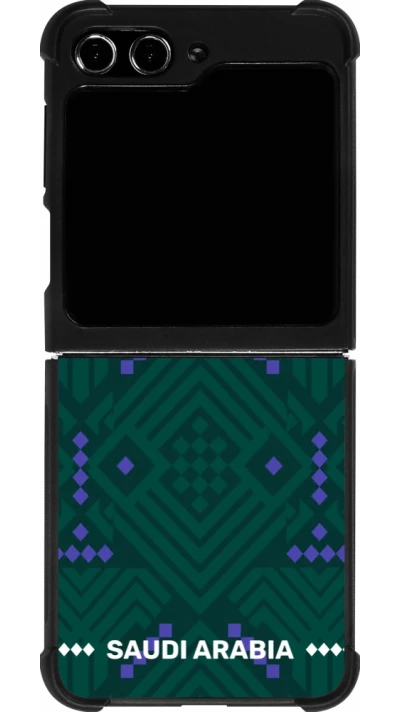 Samsung Galaxy Z Flip5 Case Hülle - Silikon schwarz Saudi Arabien 2026 personalisierbares Fussballtrikot