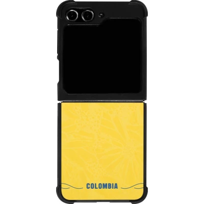 Coque Samsung Galaxy Z Flip5 - Silicone rigide noir Maillot de football Colombie 2026 personnalisable