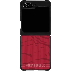Samsung Galaxy Z Flip5 Case Hülle - Silikon schwarz Südkorea 2026 personalisierbares Fussballtrikot