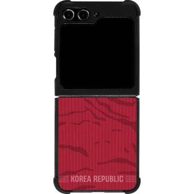 Samsung Galaxy Z Flip5 Case Hülle - Silikon schwarz Südkorea 2026 personalisierbares Fussballtrikot