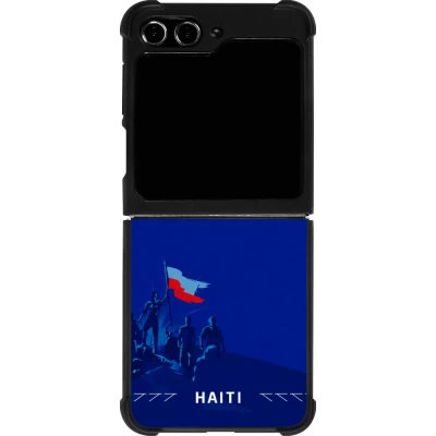 Samsung Galaxy Z Flip5 Case Hülle - Silikon schwarz Haiti 2026 personalisierbares Fussballtrikot