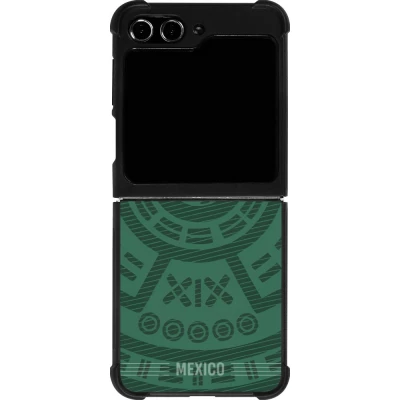 Coque Samsung Galaxy Z Flip5 - Silicone rigide noir Maillot de football Mexique 2026 personnalisable
