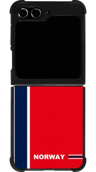 Samsung Galaxy Z Flip5 Case Hülle - Silikon schwarz Norwegen 2026 personalisierbares Fussballtrikot