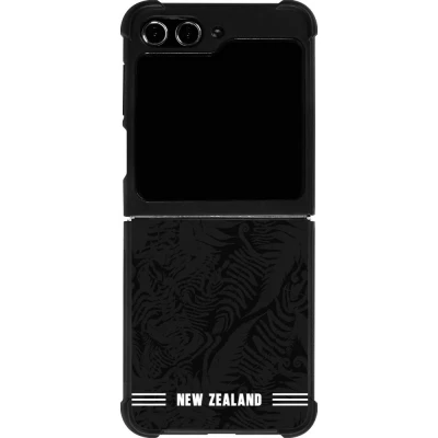 Samsung Galaxy Z Flip5 Case Hülle - Silikon schwarz Neuseeland 2026 personalisierbares Fussballtrikot