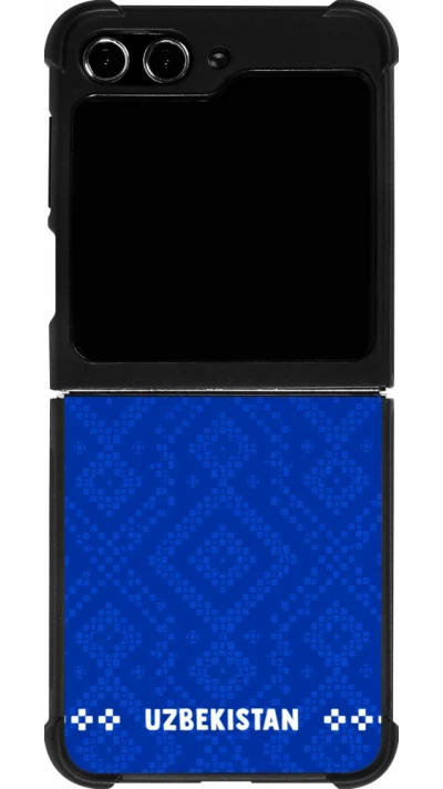 Samsung Galaxy Z Flip5 Case Hülle - Silikon schwarz Usbekistan 2026 personalisierbares Fussballtrikot