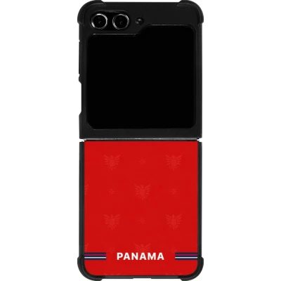 Coque Samsung Galaxy Z Flip5 - Silicone rigide noir Maillot de football Panama 2026 personnalisable