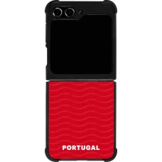 Samsung Galaxy Z Flip5 Case Hülle - Silikon schwarz Portugal 2026 personalisierbares Fussballtrikot