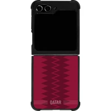 Samsung Galaxy Z Flip5 Case Hülle - Silikon schwarz Qatar 2026 personalisierbares Fussballtrikot