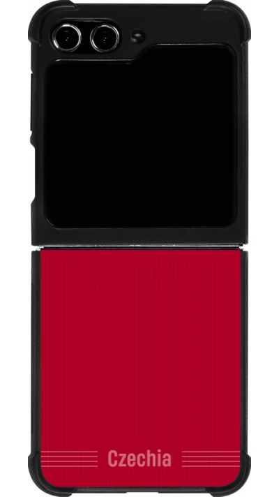 Samsung Galaxy Z Flip5 Case Hülle - Silikon schwarz Tschechische Republik 2026 personalisierbares Fussballtrikot