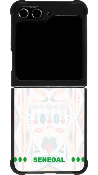 Samsung Galaxy Z Flip5 Case Hülle - Silikon schwarz Senegal 2026 personalisierbares Fussballtrikot