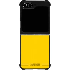 Samsung Galaxy Z Flip5 Case Hülle - Silikon schwarz Schweden 2026 personalisierbares Fussballtrikot