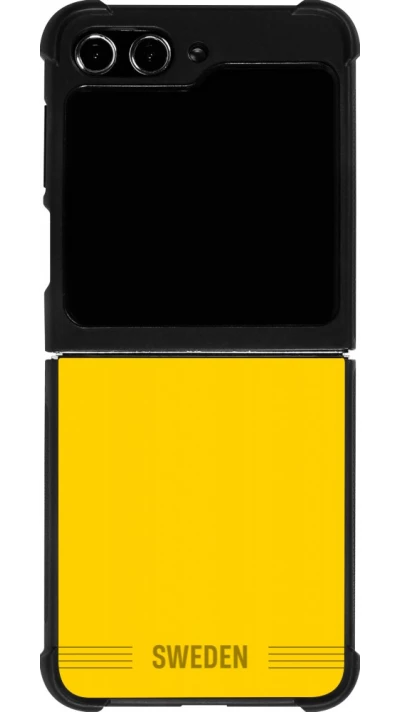 Samsung Galaxy Z Flip5 Case Hülle - Silikon schwarz Schweden 2026 personalisierbares Fussballtrikot