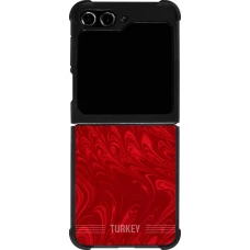 Samsung Galaxy Z Flip5 Case Hülle - Silikon schwarz Türkei 2026 personalisierbares Fussballtrikot