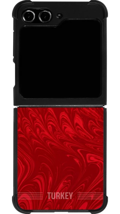 Samsung Galaxy Z Flip5 Case Hülle - Silikon schwarz Türkei 2026 personalisierbares Fussballtrikot