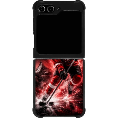 Coque Samsung Galaxy Z Flip5 - Silicone rigide noir Hockey World Championship Player