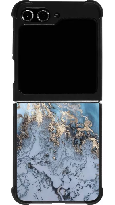 Samsung Galaxy Z Flip5 Case Hülle - Silikon schwarz Marble 04