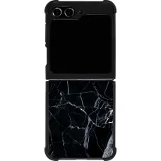 Coque Samsung Galaxy Z Flip5 - Silicone rigide noir Marble Black 01