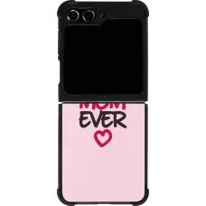 Coque Samsung Galaxy Z Flip5 - Silicone rigide noir Mom 2023 best Mom ever pink