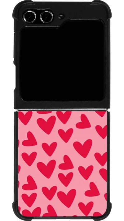 Samsung Galaxy Z Flip5 Case Hülle - Silikon schwarz Mom 2024 kleine Herzen