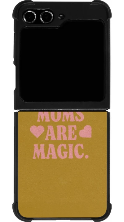 Samsung Galaxy Z Flip5 Case Hülle - Silikon schwarz Mom 2026 Are Magic