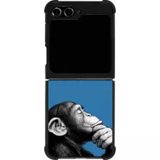 Samsung Galaxy Z Flip5 Case Hülle - Silikon schwarz Monkey Pop Art