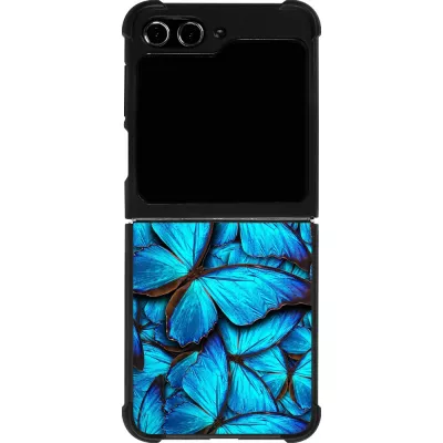 Samsung Galaxy Z Flip5 Case Hülle - Silikon schwarz Papillon bleu