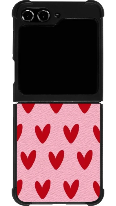 Samsung Galaxy Z Flip5 Case Hülle - Silikon schwarz Saint Valentines Day 26 Pattern heart