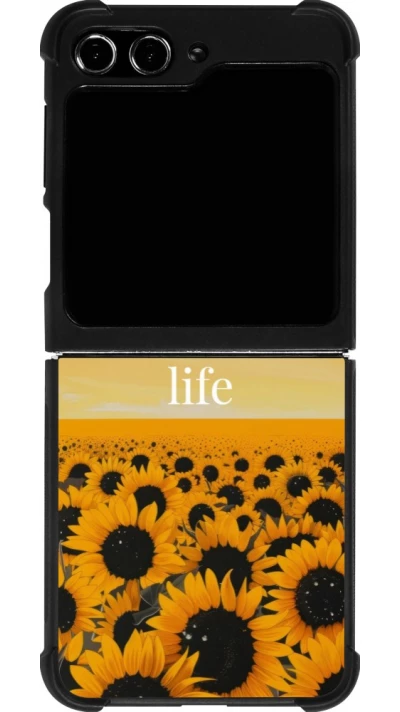 Samsung Galaxy Z Flip5 Case Hülle - Silikon schwarz Summer 2026 Enjoy your life