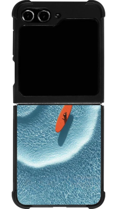 Samsung Galaxy Z Flip5 Case Hülle - Silikon schwarz Orange surf Summer 2026