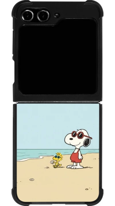 Samsung Galaxy Z Flip5 Case Hülle - Silikon schwarz Snoopy on the beach Summer 2026