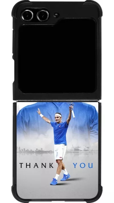 Samsung Galaxy Z Flip5 Case Hülle - Silikon schwarz Thank you Roger