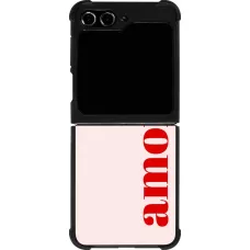 Samsung Galaxy Z Flip5 Case Hülle - Silikon schwarz Valentine 2024 amor