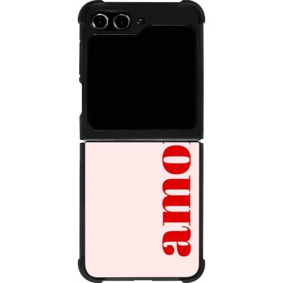 Samsung Galaxy Z Flip5 Case Hülle - Silikon schwarz Valentine 2024 amor