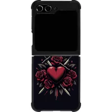 Samsung Galaxy Z Flip5 Case Hülle - Silikon schwarz Valentine 2024 gothic love