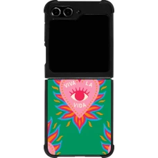 Coque Samsung Galaxy Z Flip5 - Silicone rigide noir Viva la vida 2026