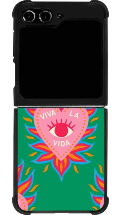 Samsung Galaxy Z Flip5 Case Hülle - Silikon schwarz Viva la vida 2026