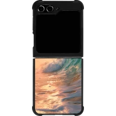 Samsung Galaxy Z Flip5 Case Hülle - Silikon schwarz Wave Sunset