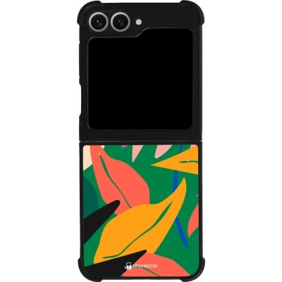 Samsung Galaxy Z Flip6 Case Hülle - Silikon schwarz Abstract Jungle