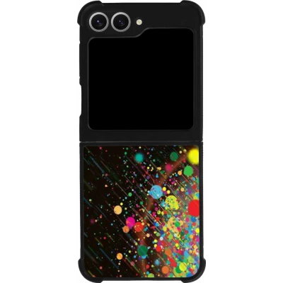 Samsung Galaxy Z Flip6 Case Hülle - Silikon schwarz Abstract Bubble Lines