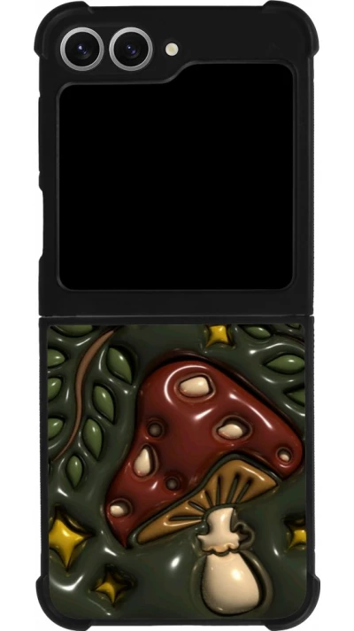 Coque Samsung Galaxy Z Flip6 - Silicone rigide noir Autumn 26 3D mushrooms