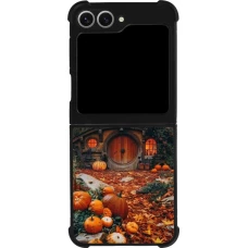 Coque Samsung Galaxy Z Flip6 - Silicone rigide noir Autumn 26 Hobbit house